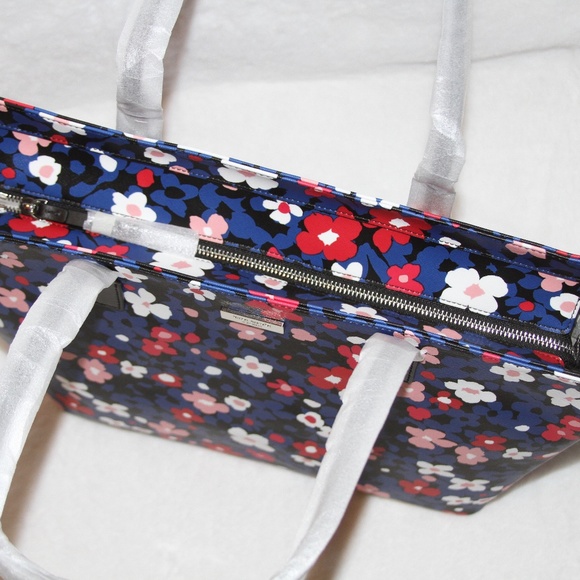 NWT Kate Spade XL Bouquet Floral Tote Bag & Wristlet Purse Handbag Set - Picture 6 of 12